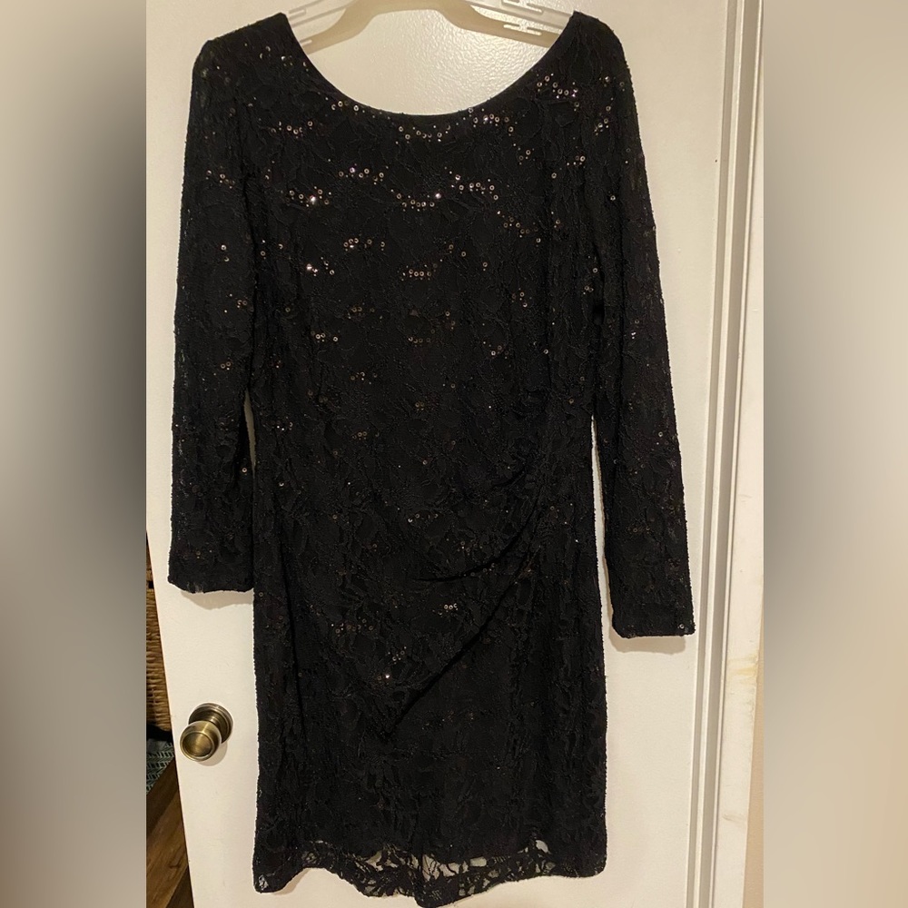 Beautiful Ralph Lauren Black sequin Dress XL
